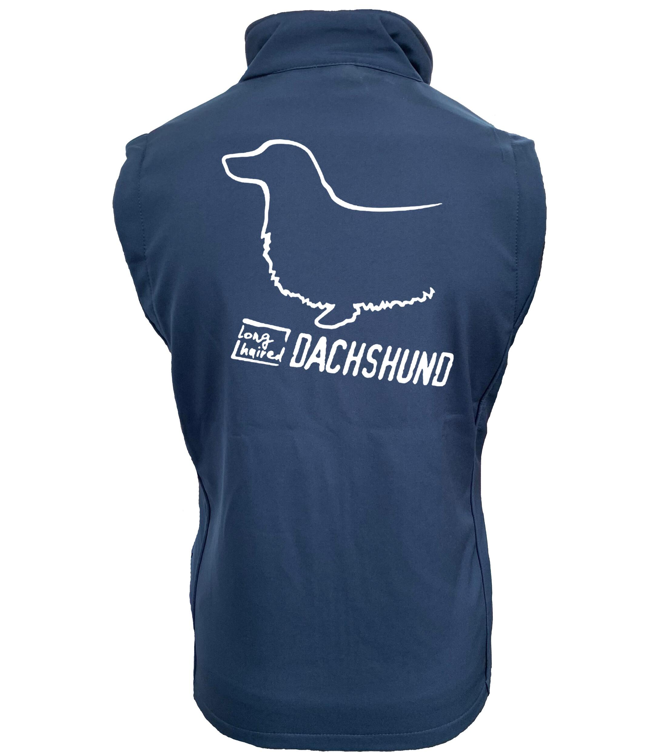 Unisex Softshell Gilet with Dachshund (Longhaired) Design – Perfect for Dachshund Lovers