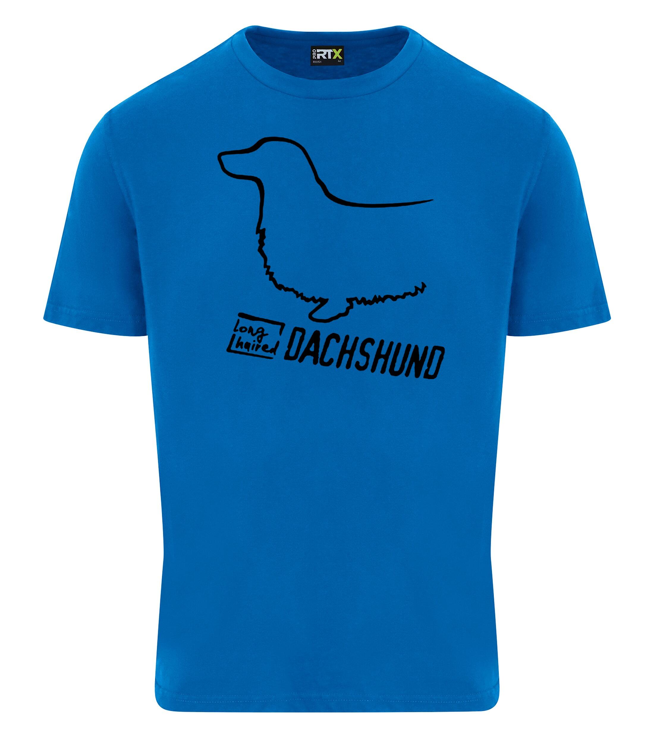 Dachshund (Longhaired) Dog Breed Design Unisex Roundneck T-Shirt – Style for Dachshund Enthusiasts