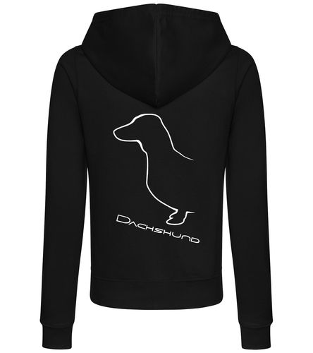 Dachshund (Smooth) Women’s Zipped Hoodie – Chic & Cozy for Dachshund Fans