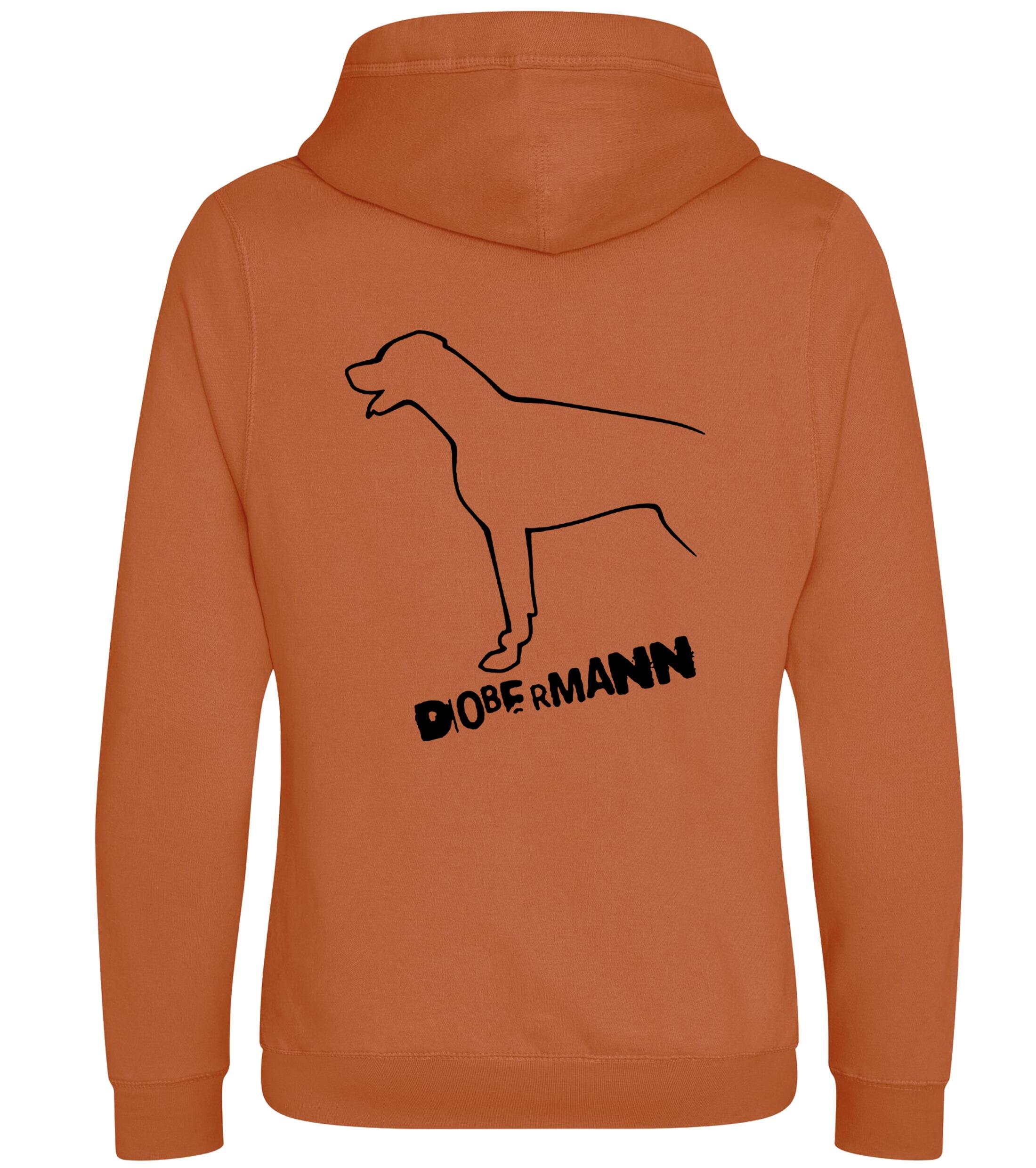 Dobermann (Outline) Unisex Crossneck Pullover Hoodie – Style & Dobermann Pride