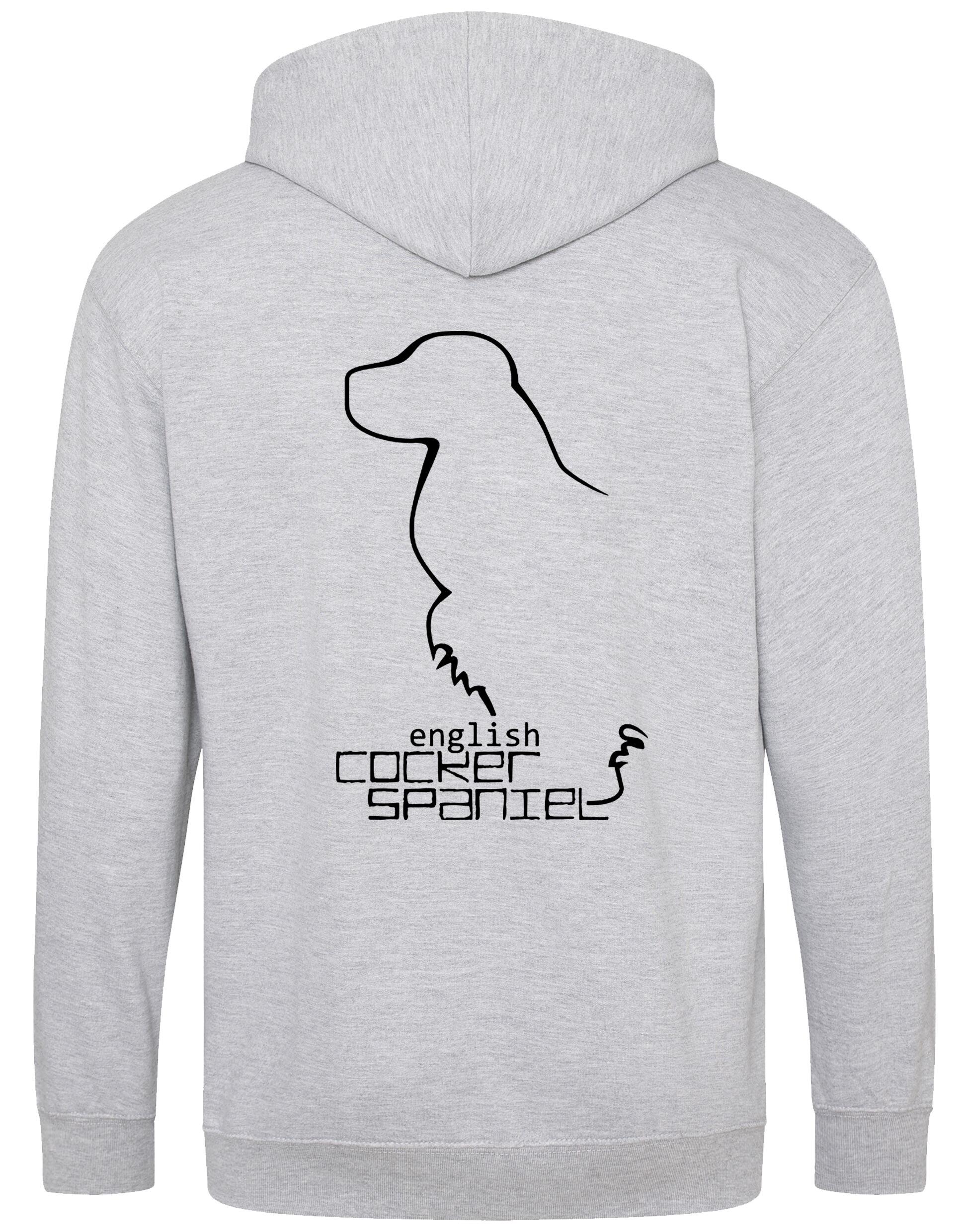 English Cocker Spaniel Dog Breed Design Zipped Hoodie – Comfort, Style, and Spaniel Pride