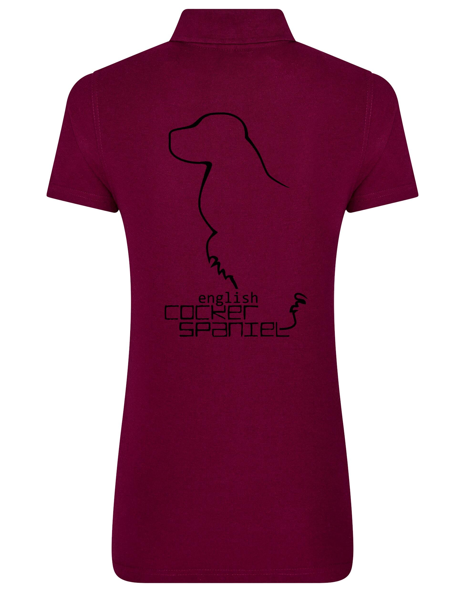 Women’s Cotton Polo with English Cocker Spaniel Design – A Must-Have for Spaniel Enthusiasts