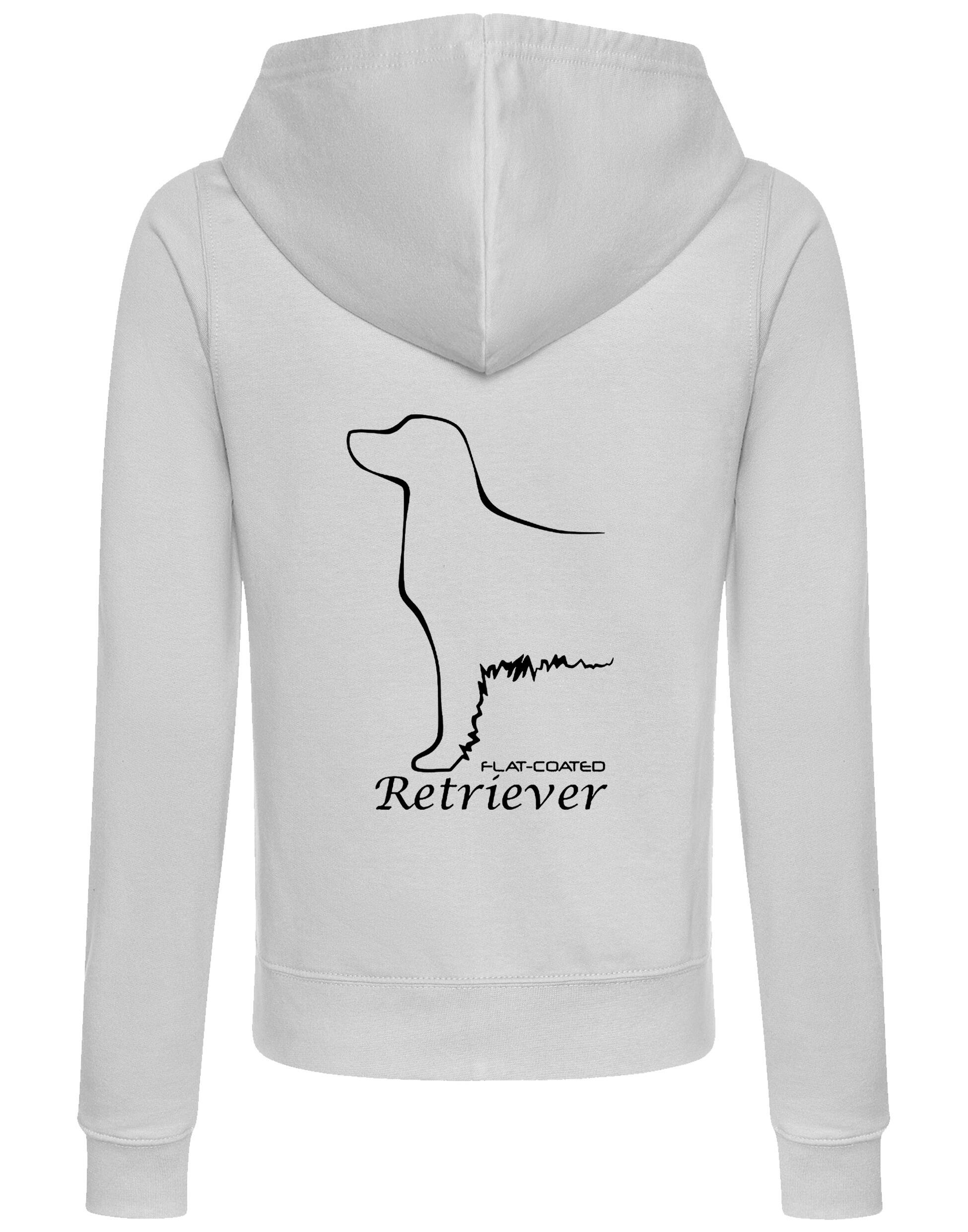 Flat Coated Retriever Dog Breed Women’s Zipped Hoodie – Chic Comfort for Retriever Lovers