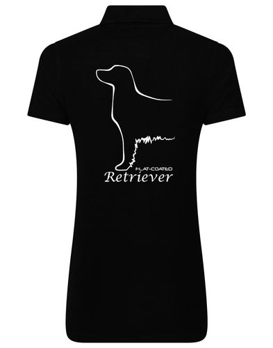 Flat Coated Retriever Women’s Cotton Polo – Stylish Elegance for Retriever Enthusiasts