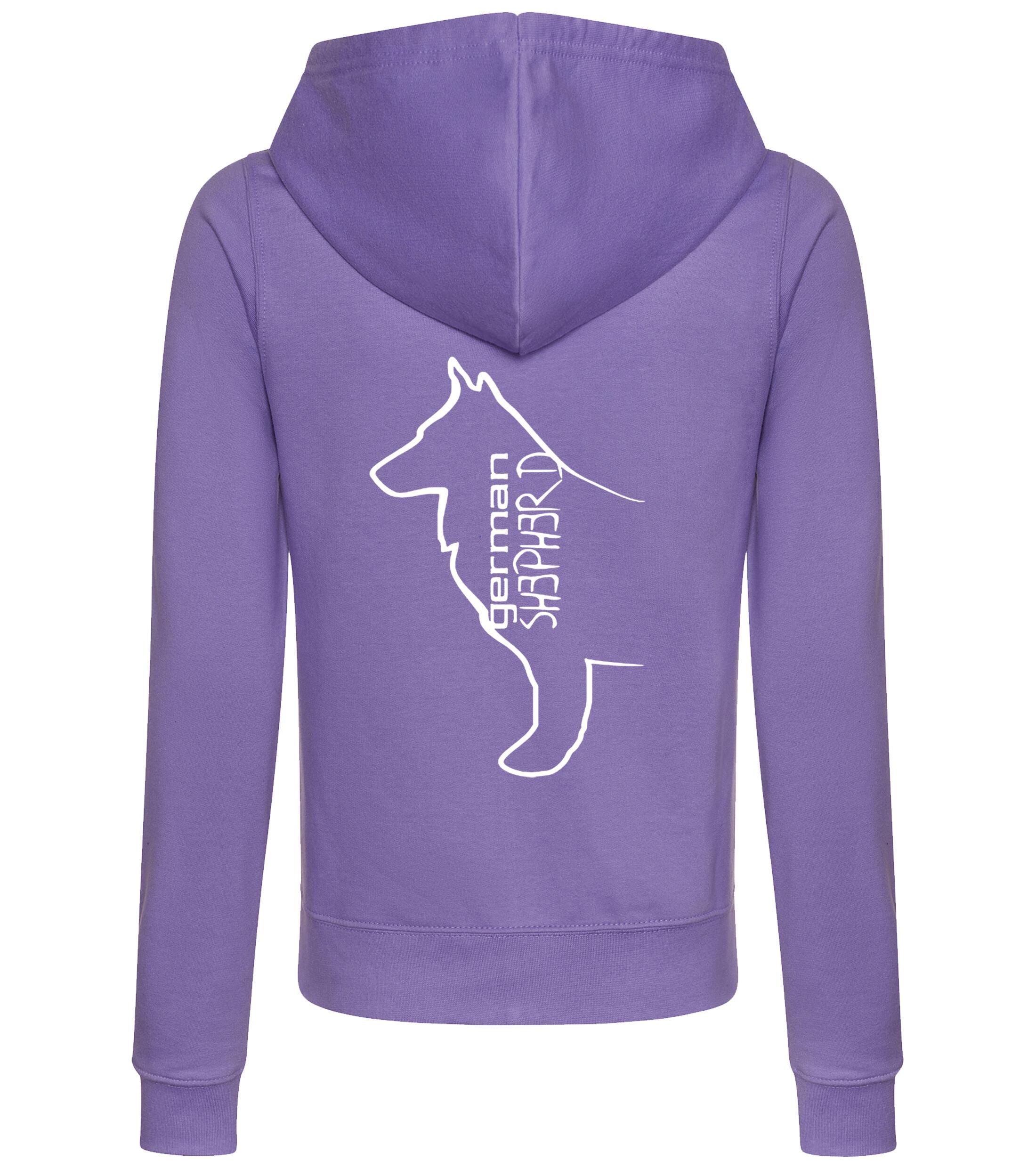German Shepherd Outline Women’s Zipped Hoodie – Comfort, Style, and German Shepherd Pride