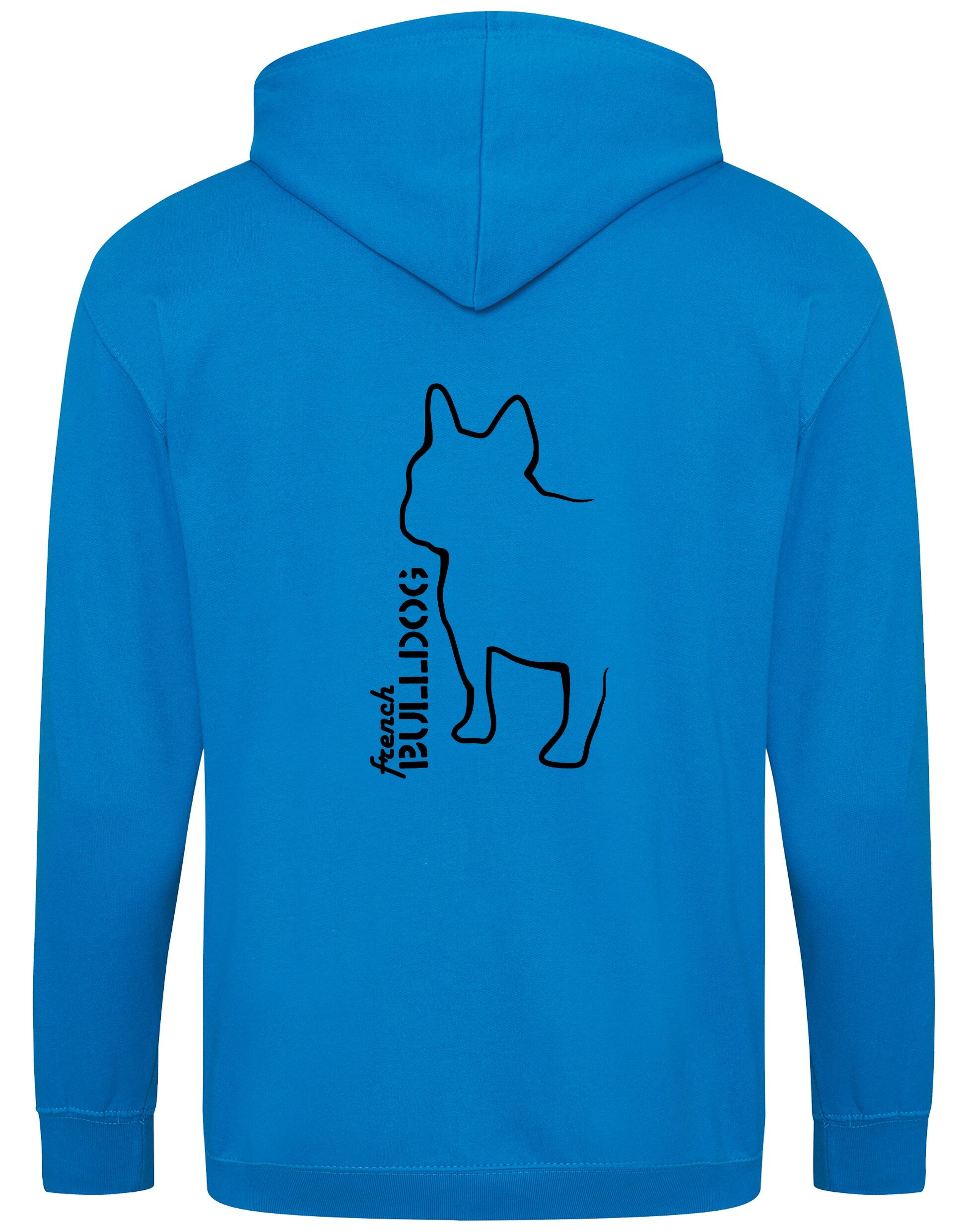French Bulldog (Outline) Zipped Hoodie – Comfort, Style, and Bulldog Pride