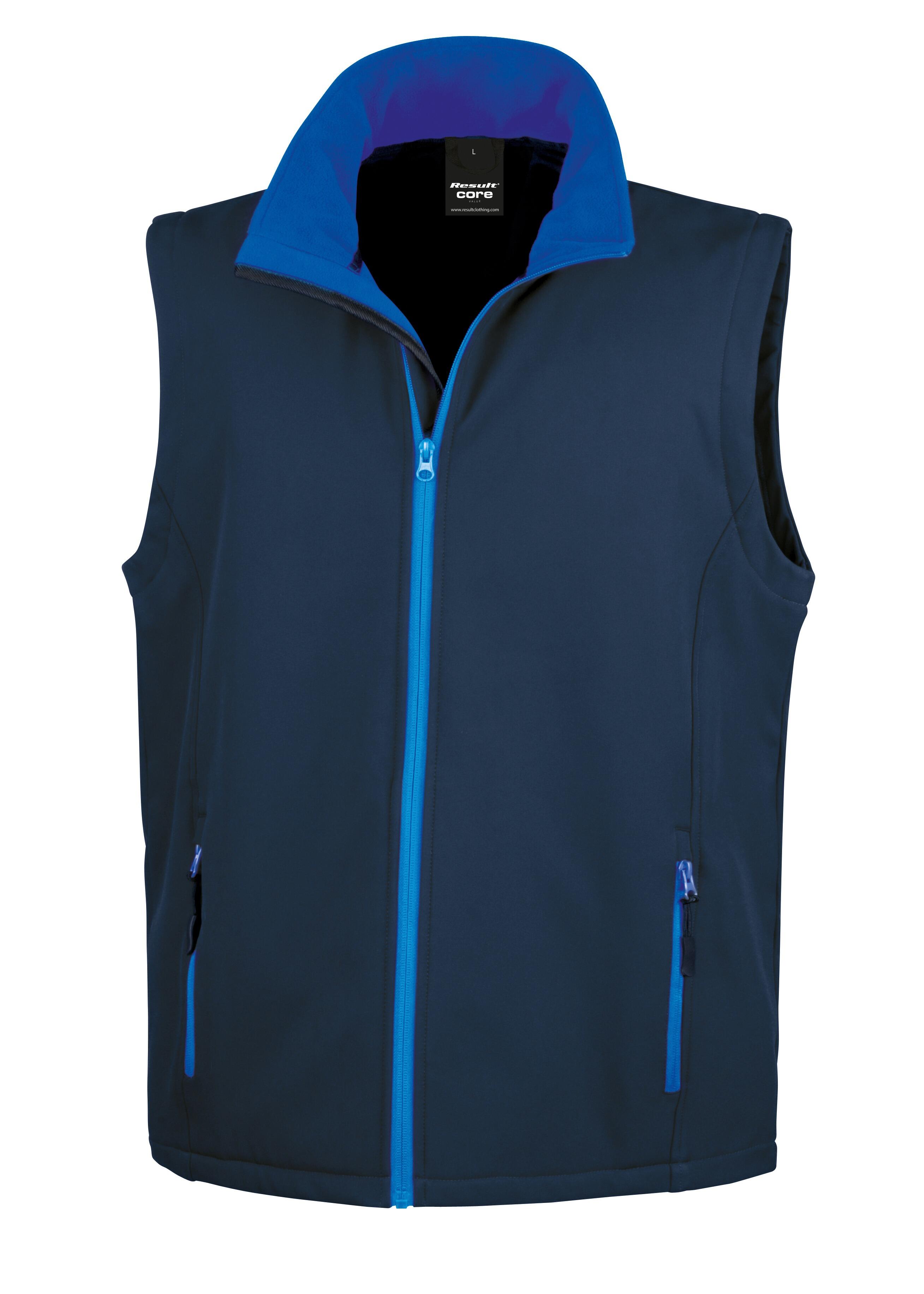 Unisex Softshell Gilet featuring an exclusive Golden Retriever design, crafted from water-resistant fabric with fleece lining, providing warmth, style, and practicality for dog lovers.