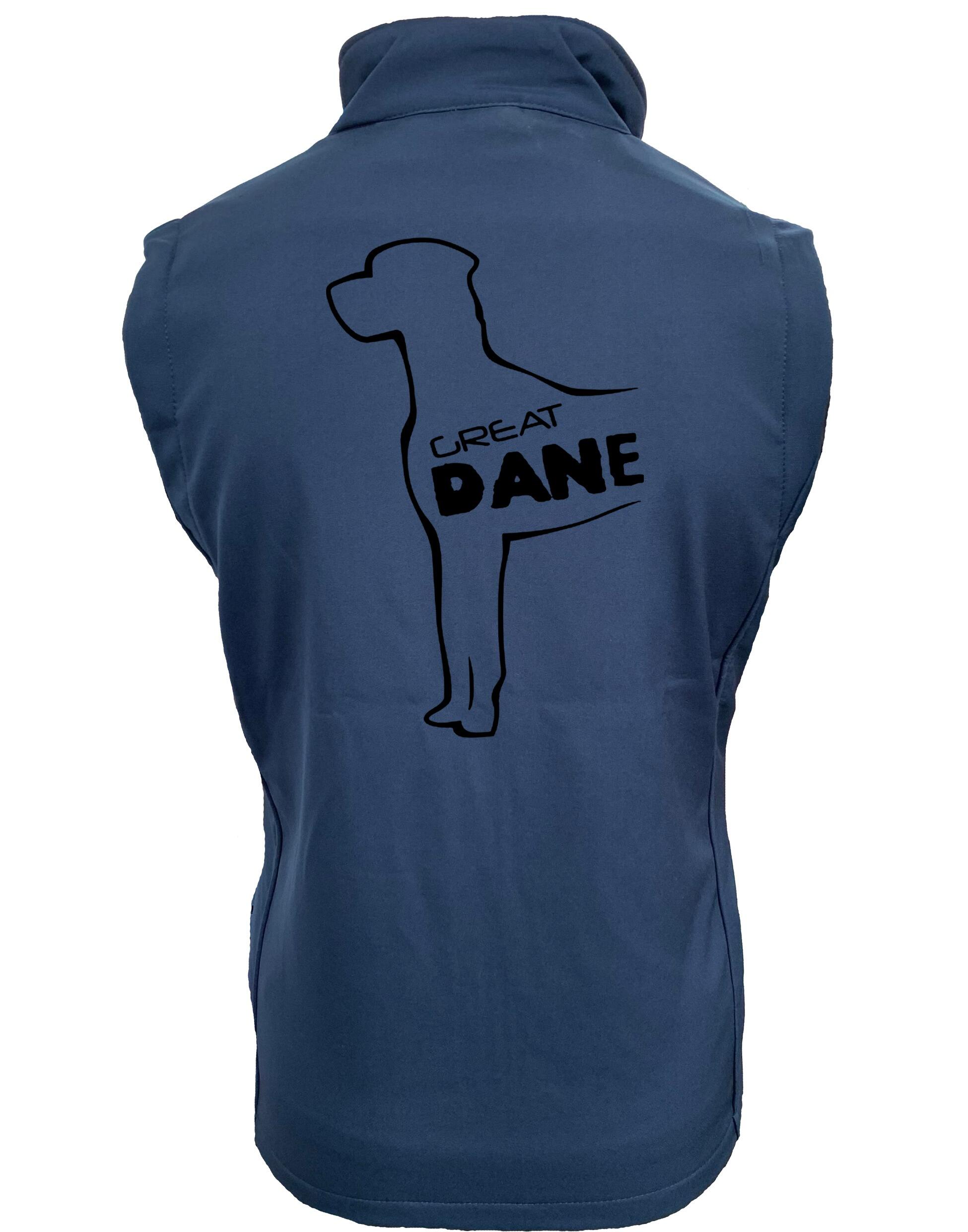 Women’s tailored softshell jacket featuring exclusive Great Dane artwork, crafted from water-resistant fabric with a soft fleece lining for warmth and style.