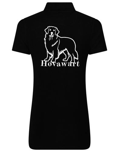 Hovawart Women's Cotton Polo – Soft cotton fabric with exclusive Hovawart breed graphic, perfect for Hovawart enthusiasts