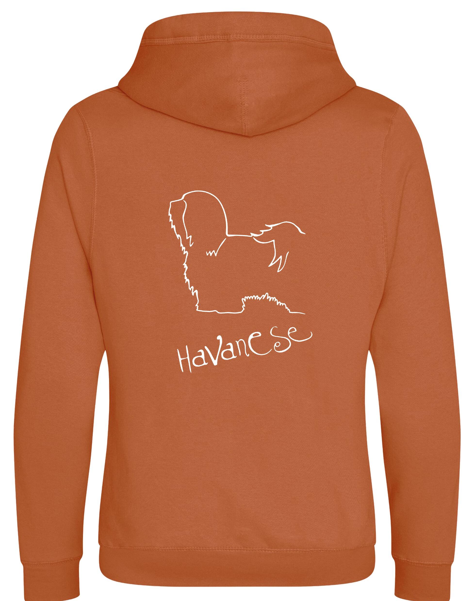 Havanese Crossneck Pullover Hoodie – Cozy and stylish unisex hoodie featuring a detailed Havanese graphic.