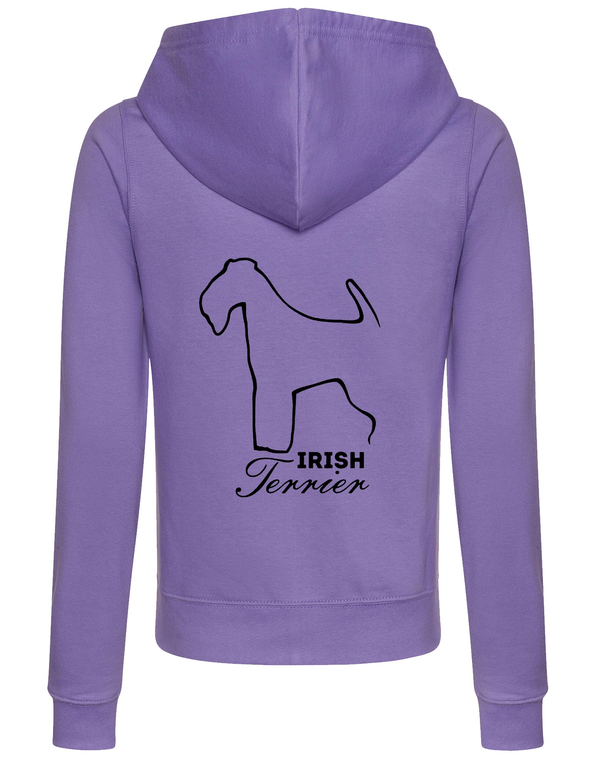 Irish Terrier Women’s Zipped Hoodie with exclusive breed artwork, breathable fabric, and a feminine fit for comfort and style.