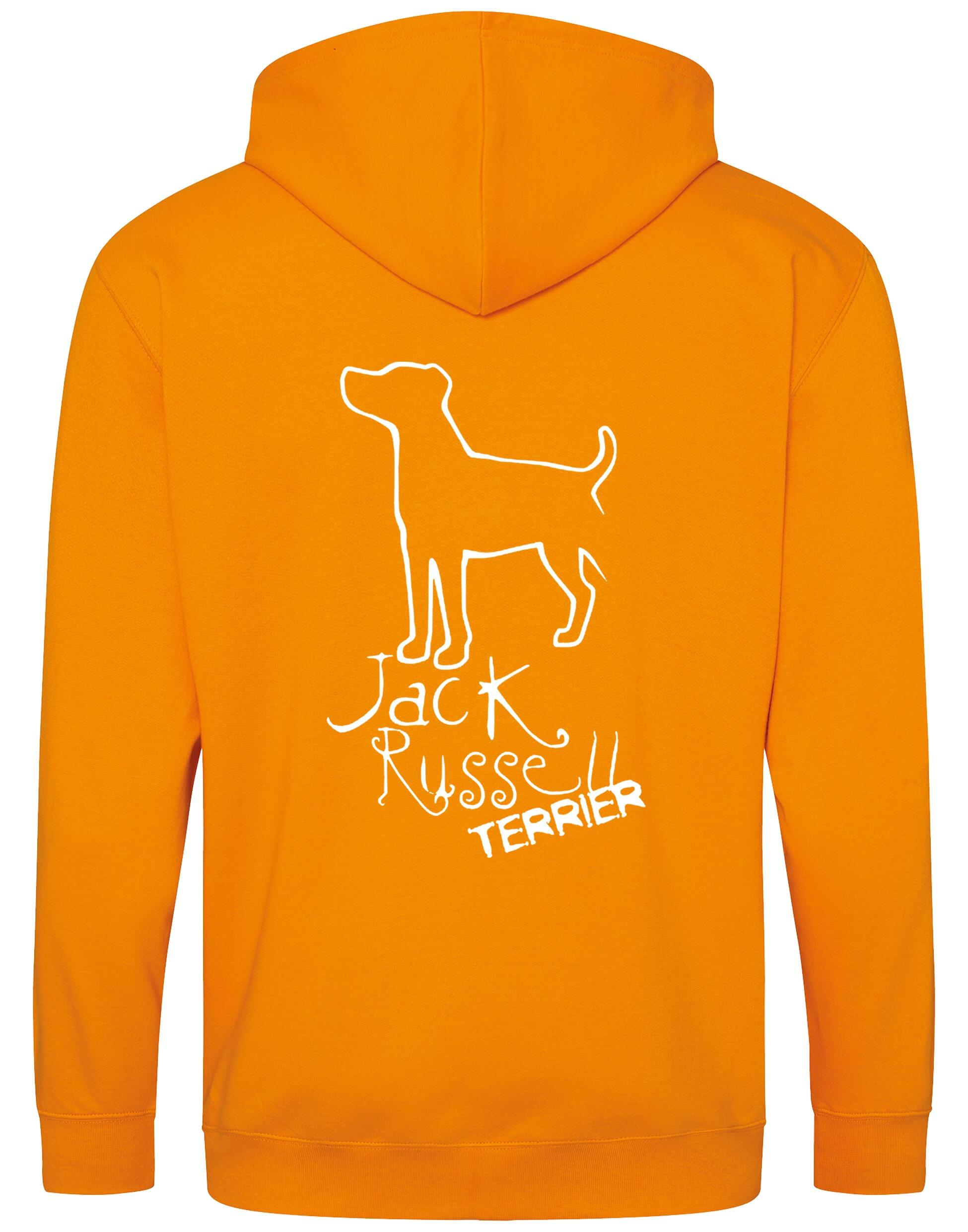 Jack Russell Terrier Zipped Hoodie with exclusive breed artwork, customizable options, and a practical full-zip design for style and comfort.