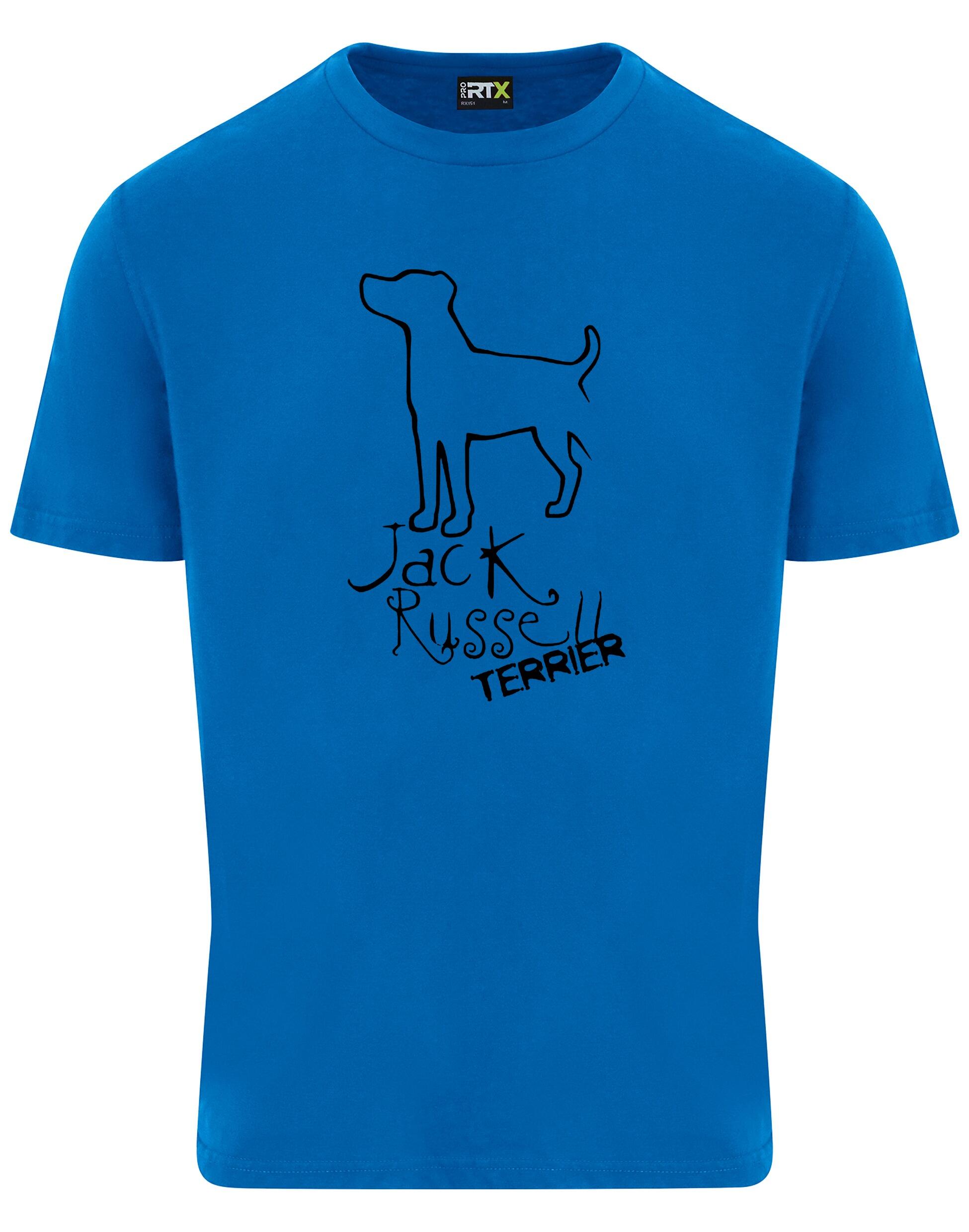Jack Russell Terrier Unisex Roundneck T-shirt with exclusive breed artwork, soft breathable cotton fabric, and a relaxed unisex fit for stylish comfort.