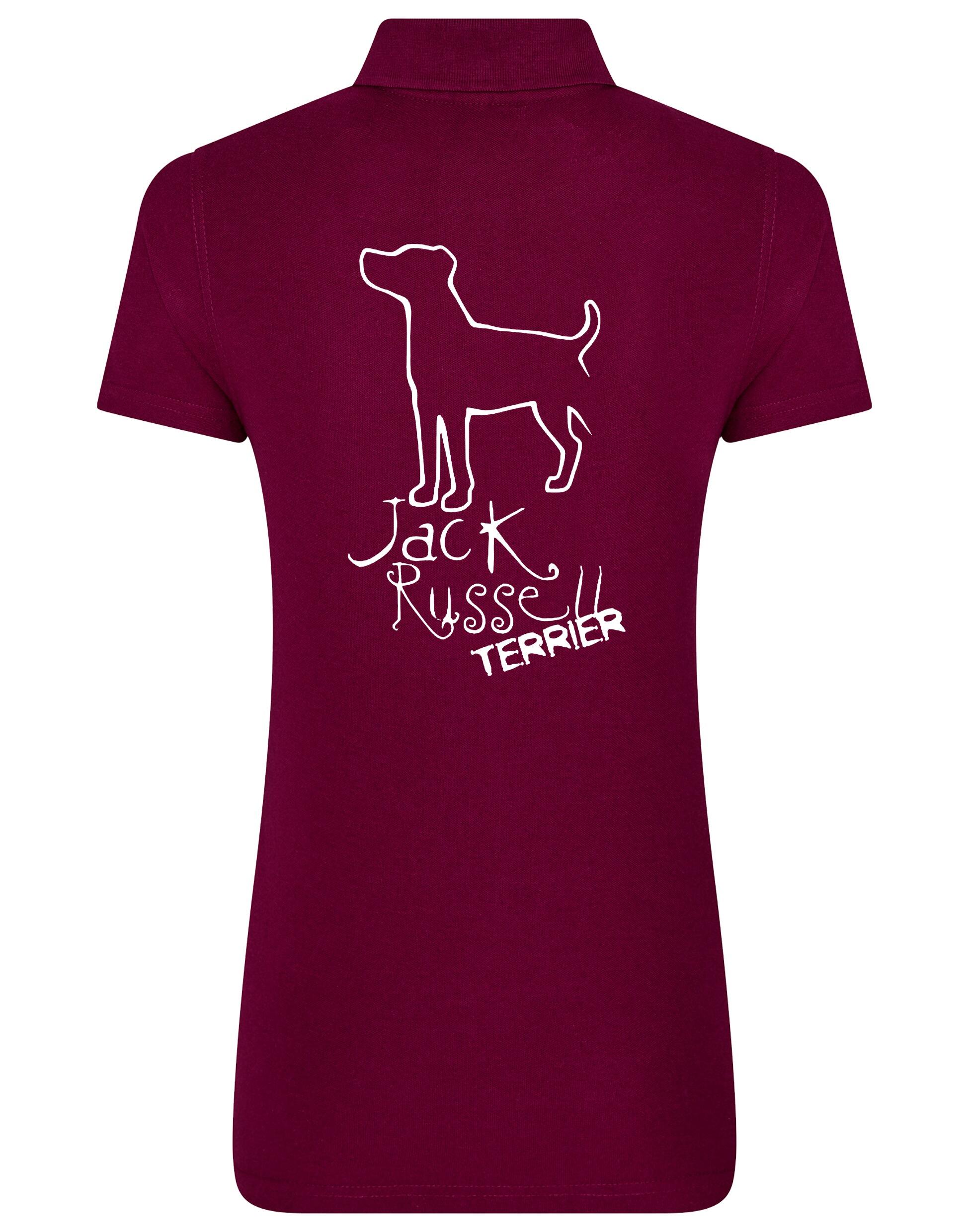 Women’s Cotton Polo featuring exclusive Jack Russell Terrier design, crafted with breathable cotton fabric and tailored for a flattering feminine fit.