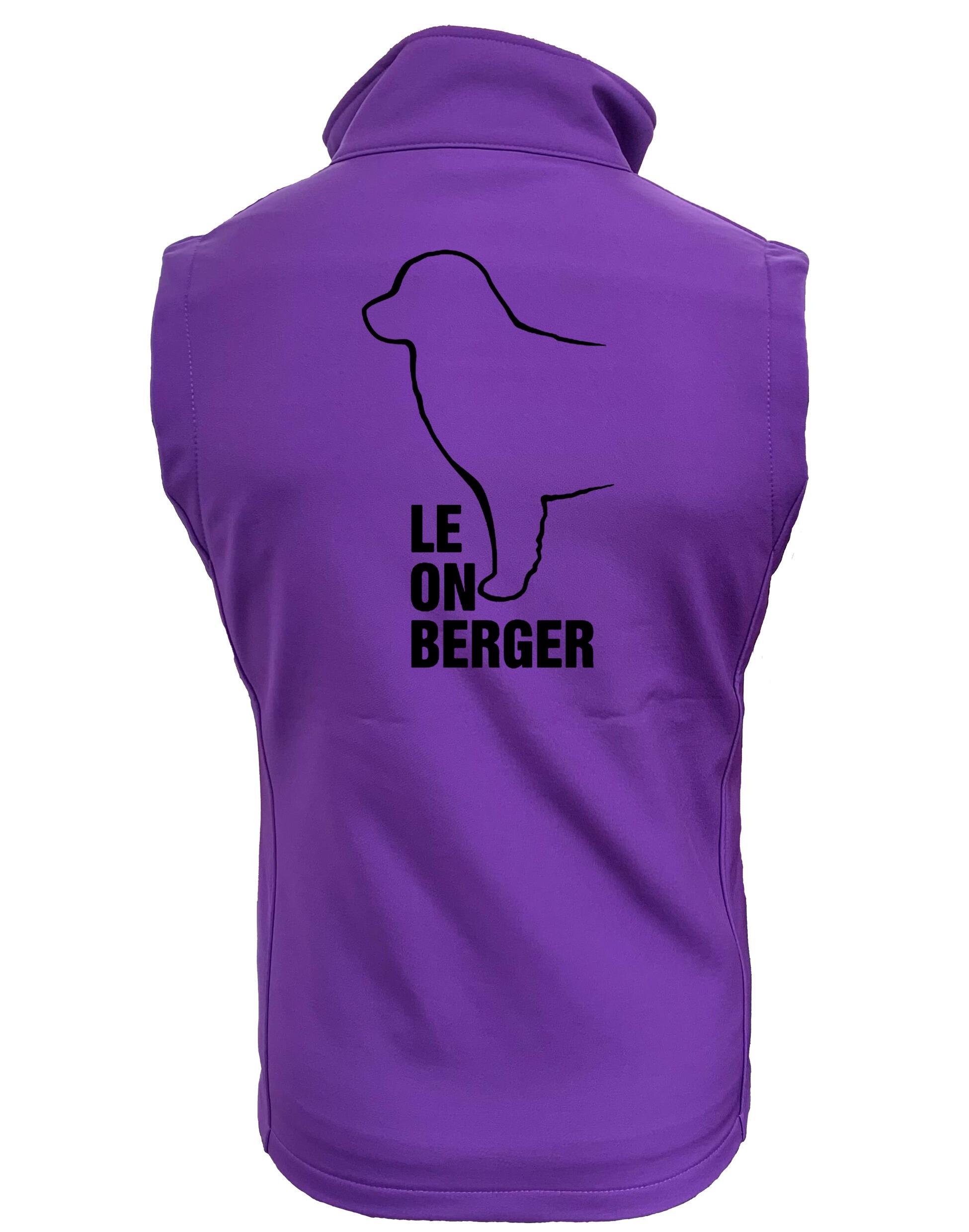 Women’s softshell jacket featuring an exclusive Leonberger design with water-resistant fabric and fleece lining.