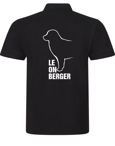 Unisex Leonberger Cotton Polo with breed design on the back, lightweight cotton fabric, and relaxed fit.