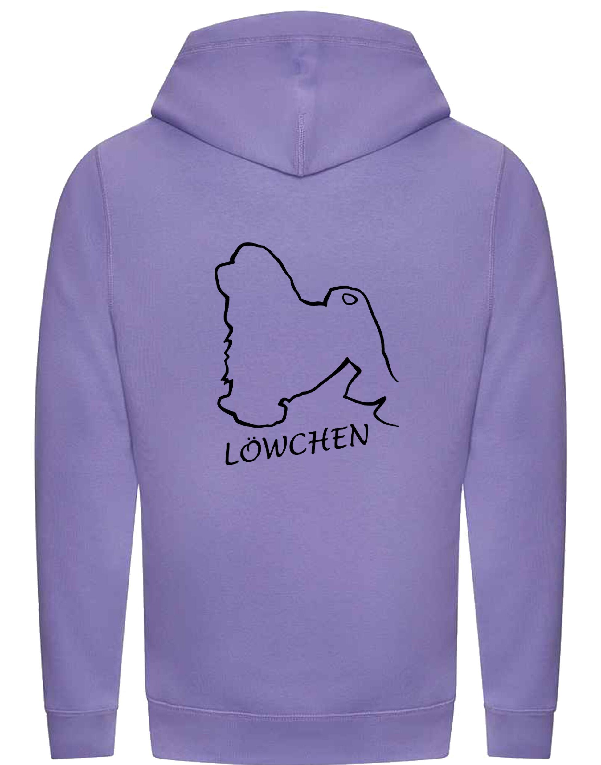 Lowchen Unisex Crossneck Pullover Hoodie with exclusive breed design and practical features.
