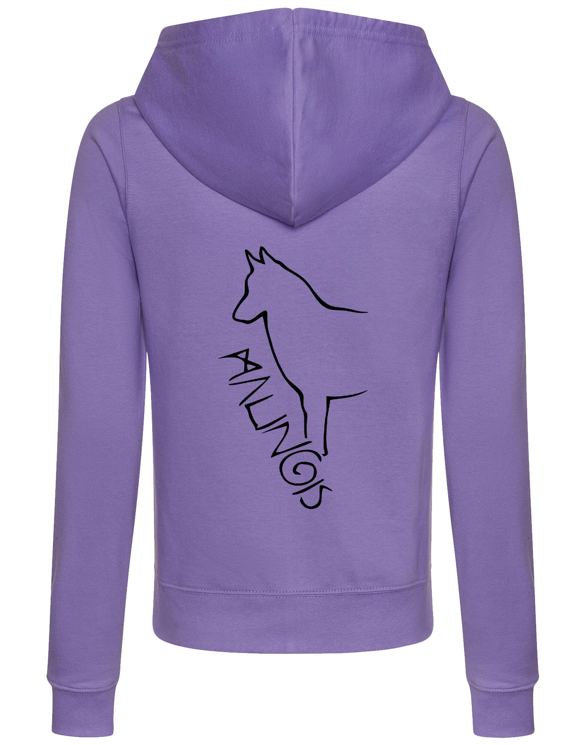 Malinois Women’s Zipped Hoodie featuring exclusive breed artwork and a cosy fit.