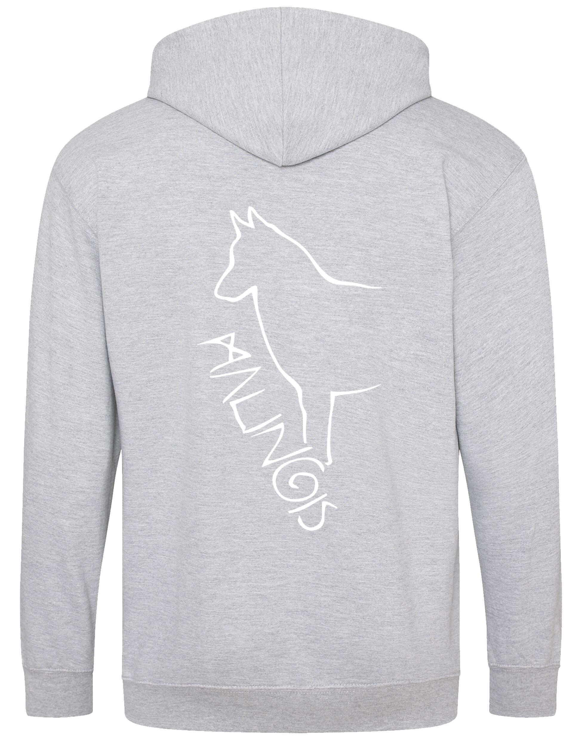 Malinois Zipped Hoodie with exclusive breed artwork and a personalised touch.