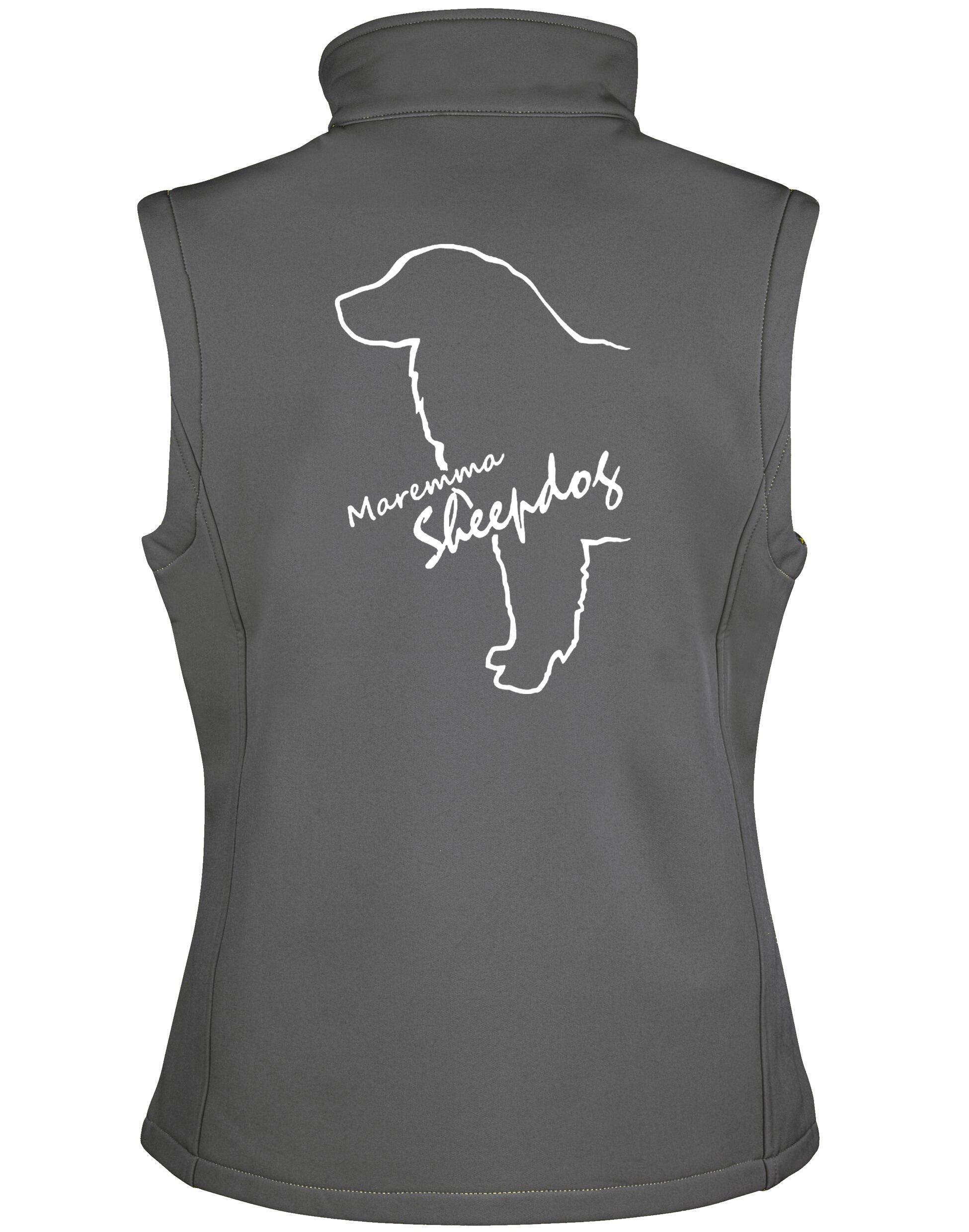 Unisex Softshell Jacket featuring an exclusive Maremma Sheepdog design, offering style, warmth, and water-resistant protection.
