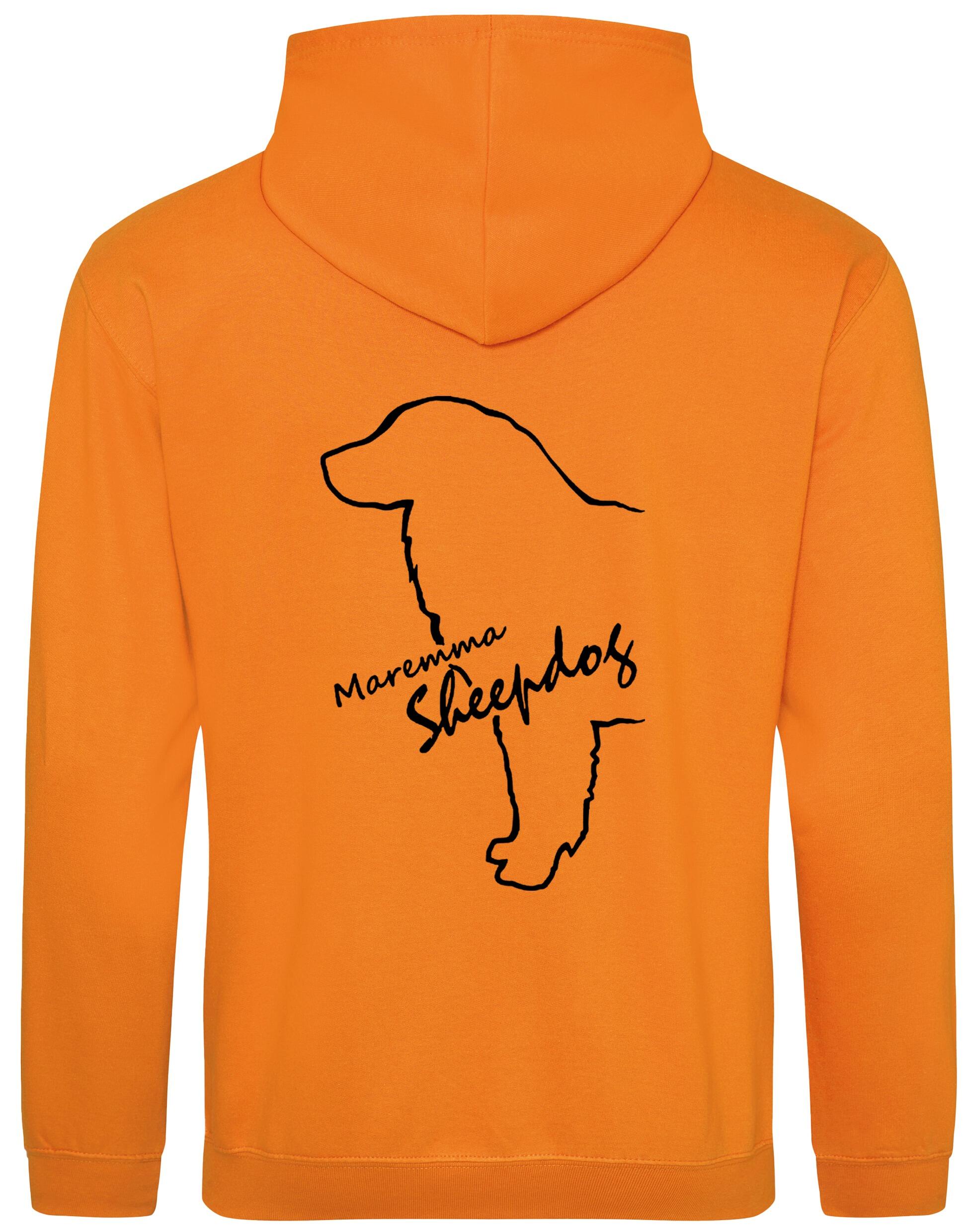 Maremma Sheepdog pullover hoodie featuring exclusive breed artwork, a fleece-lined interior, and personalisation options for dog lovers.