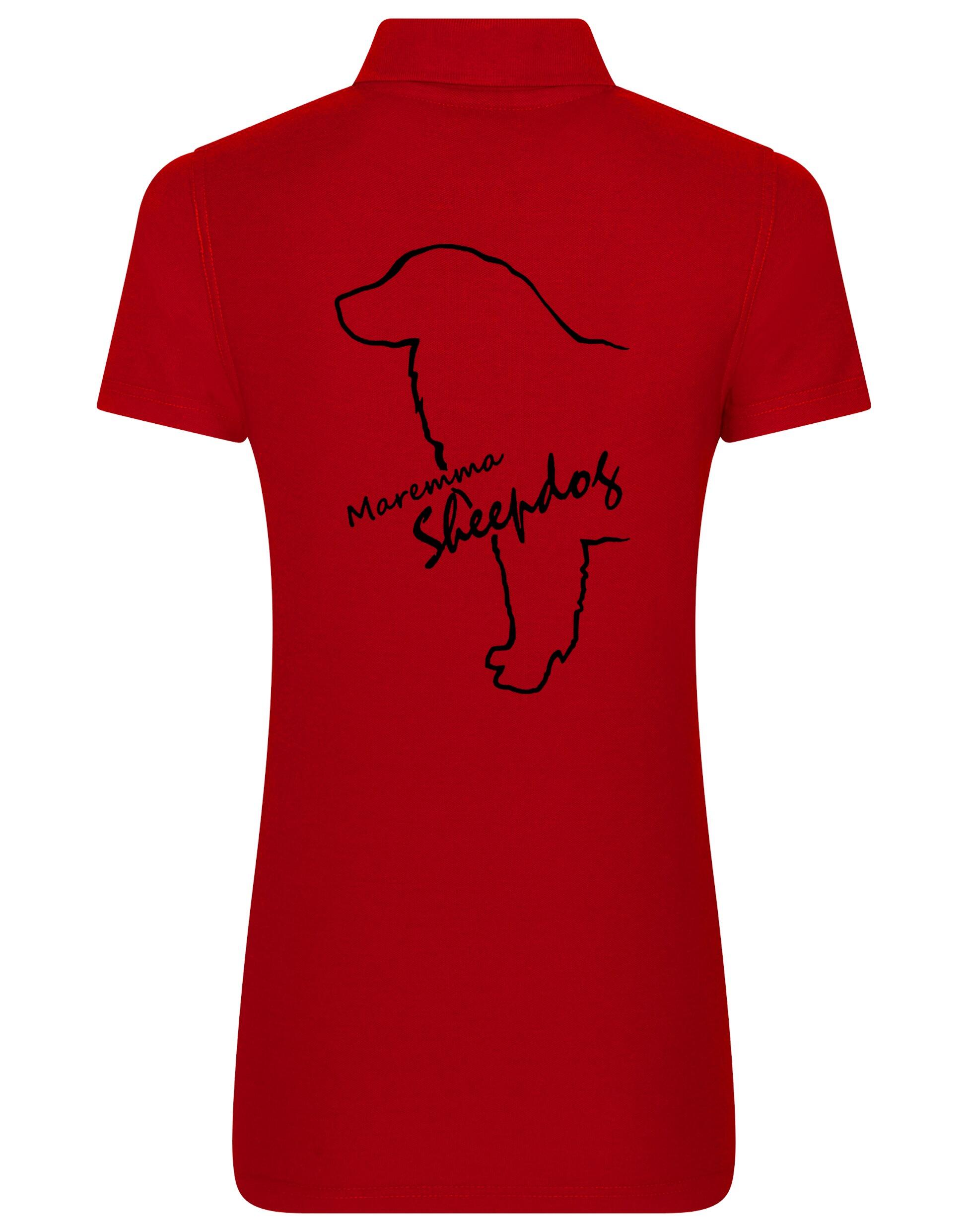 Maremma Sheepdog Women's Cotton Polo with exclusive breed design, soft cotton fabric, and flattering feminine fit.