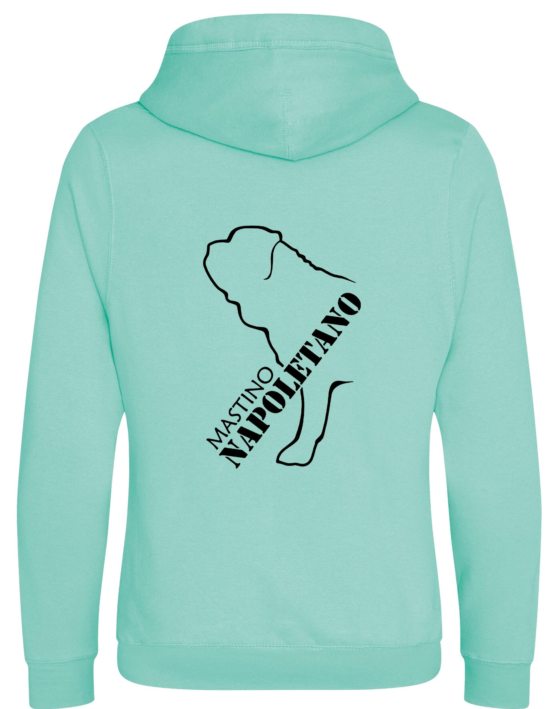 Mastino Napoletano Crossneck Pullover Hoodie with exclusive breed artwork, modern design, and cosy fleece lining for warmth and style.