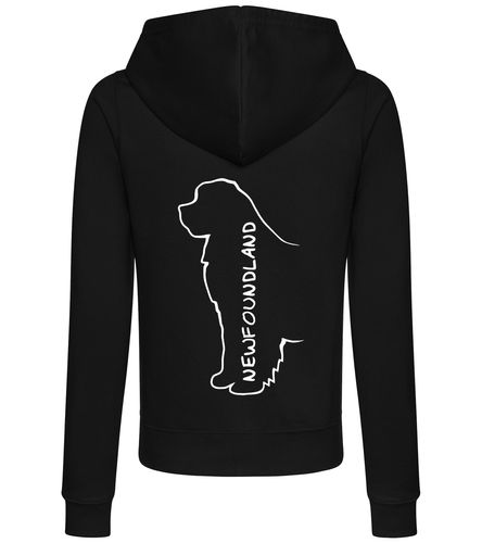 Newfoundland Women’s Zipped Hoodie with exclusive breed artwork, full-zip design, and a flattering feminine fit, crafted from soft, breathable fabric for year-round comfort.