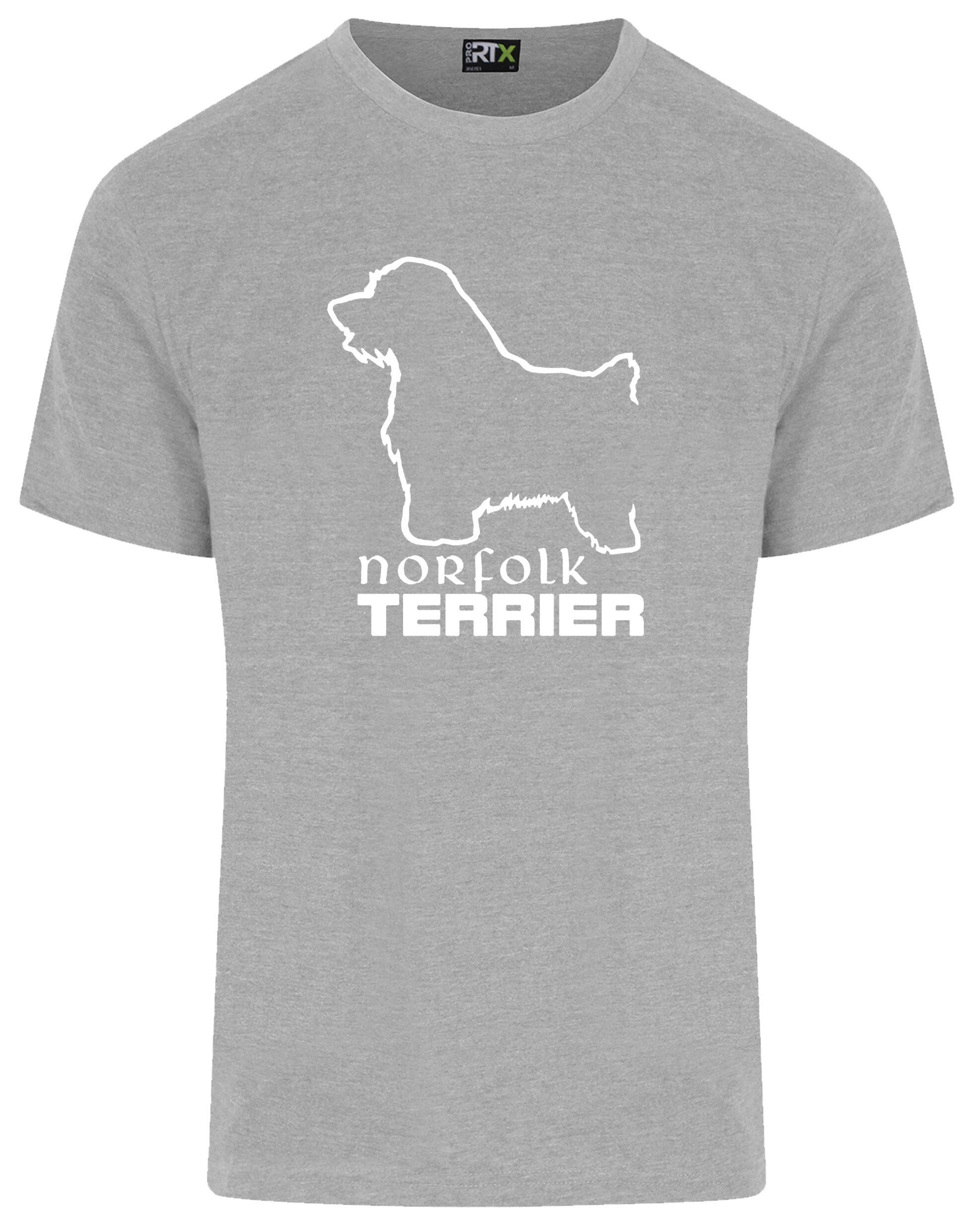 Norfolk Terrier Unisex Roundneck T-shirt featuring exclusive breed artwork, premium cotton fabric, a relaxed unisex fit, and a stylish round neckline. Perfect for casual wear, breed events, or everyday comfort for Norfolk Terrier lovers.