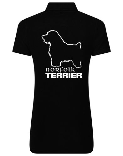 Norfolk Terrier Women’s Cotton Polo featuring exclusive breed artwork, premium cotton fabric, a flattering feminine fit, and a structured collar. Perfect for casual wear, breed events, or everyday comfort for Norfolk Terrier lovers.