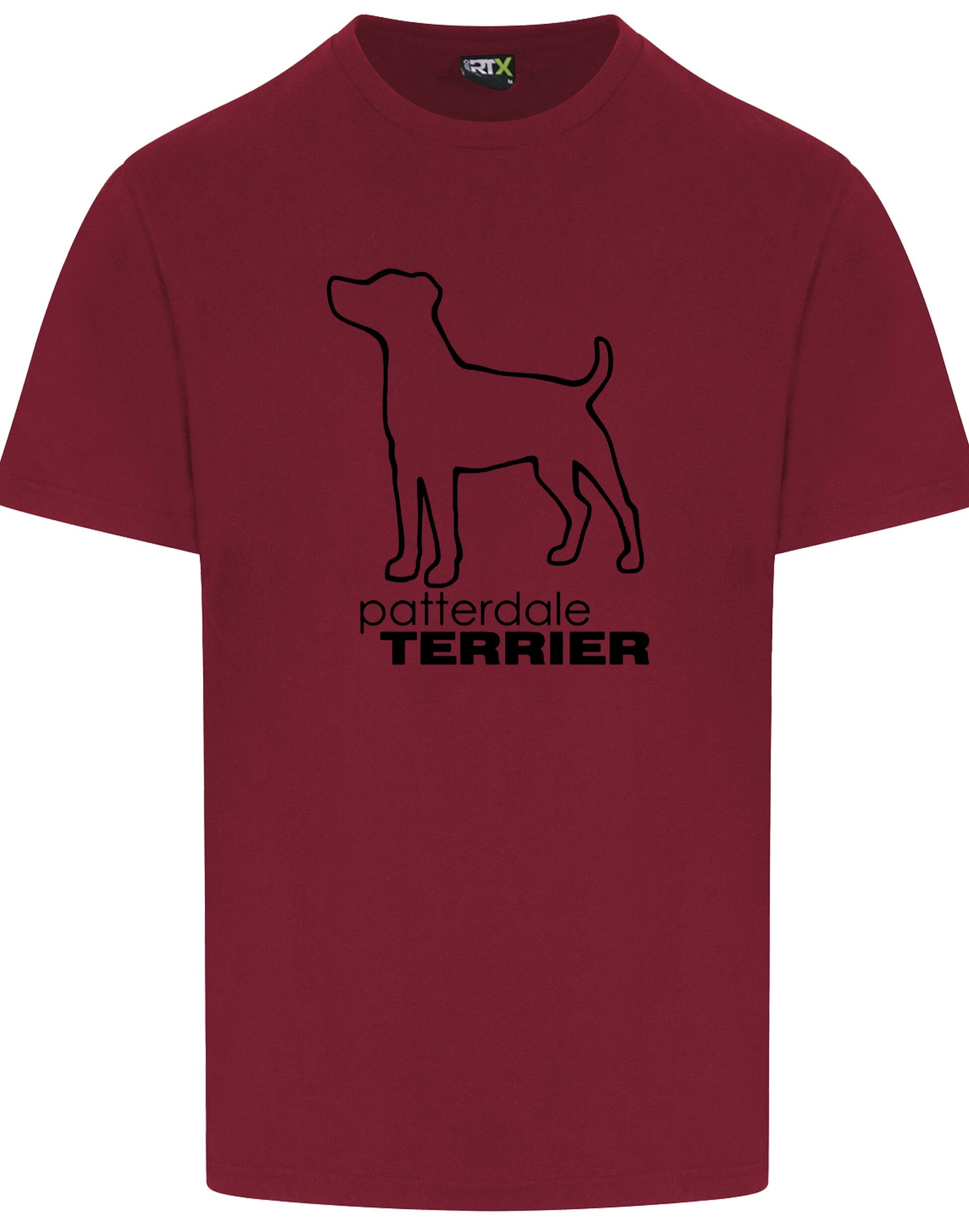 Patterdale Terrier Unisex Roundneck T-Shirt – soft, breathable cotton t-shirt featuring exclusive Patterdale Terrier artwork, a classic round neckline, and a relaxed unisex fit for everyday comfort and breed pride.