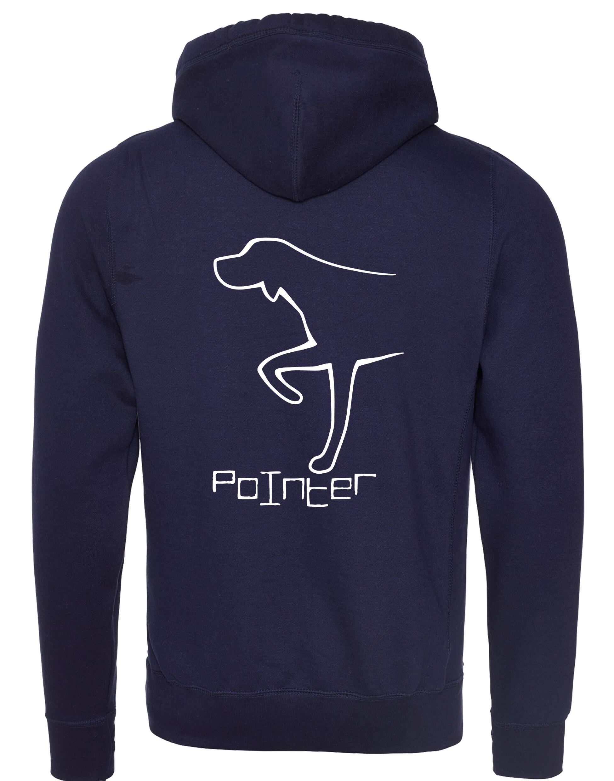 Pointer Crossneck Pullover Hoodie with a stylish Pointer design, featuring a warm brushed fleece lining and spacious kangaroo pocket.