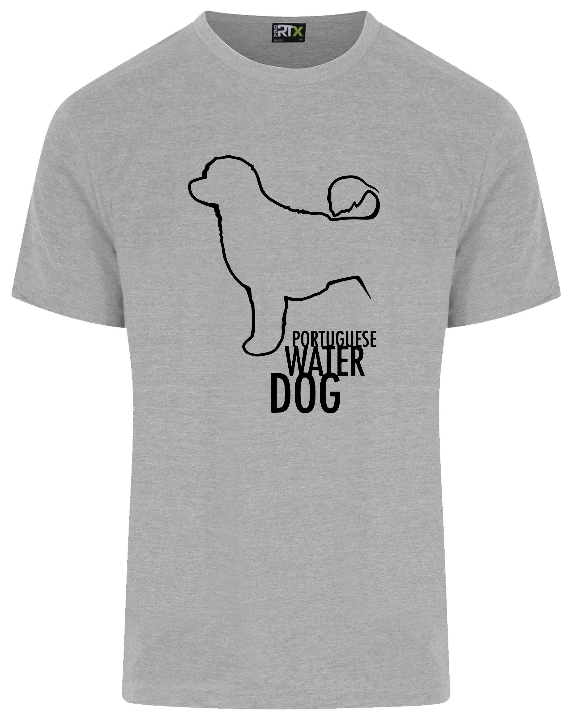 Unisex Portuguese Water Dog Roundneck T-shirt featuring exclusive breed artwork, crafted from premium breathable cotton for all-day comfort and a relaxed, stylish fit.