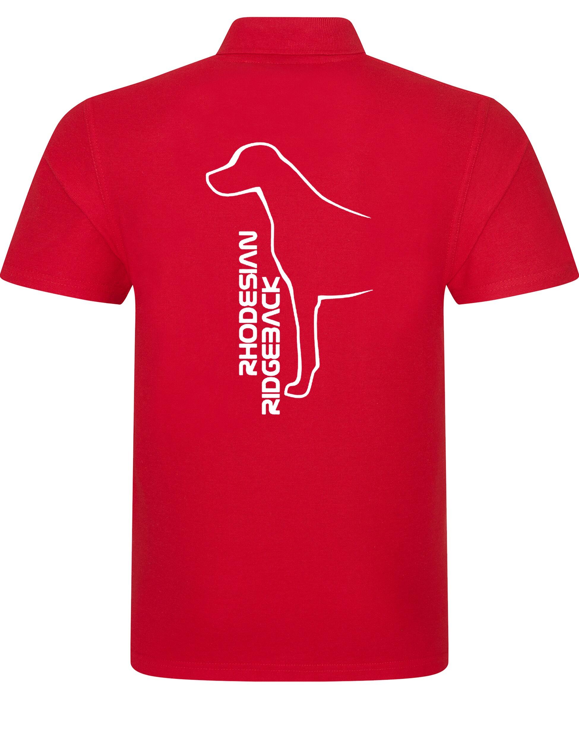 Rhodesian Ridgeback Unisex Cotton Polo featuring exclusive breed artwork, soft breathable cotton fabric, relaxed unisex fit, and classic polo collar for comfort, versatility, and style.