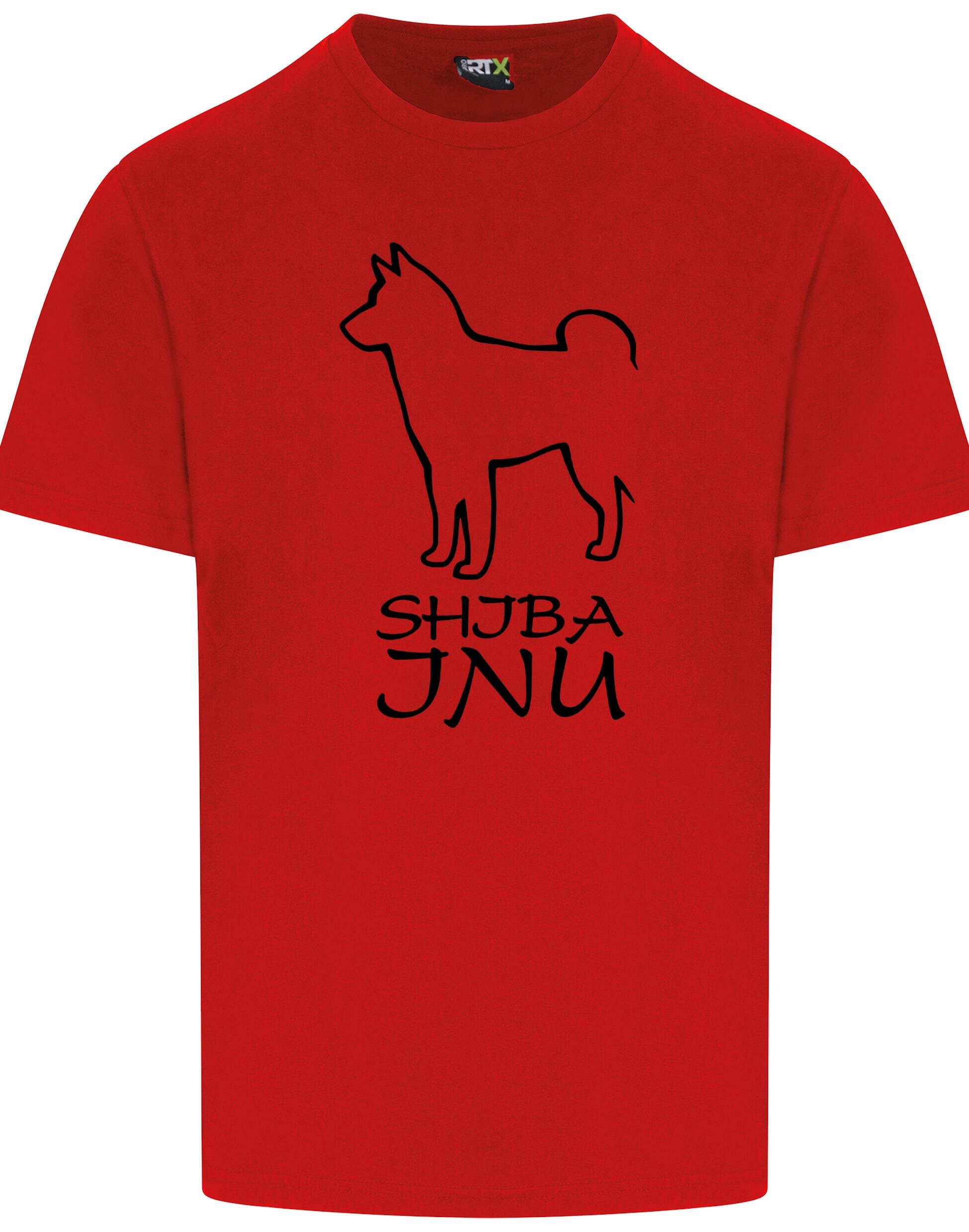 Unisex roundneck T-shirt featuring an exclusive Shiba Inu design on the front, made from soft breathable cotton for all-day comfort and suitable for both men and women.