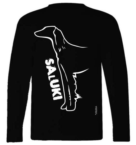 Saluki Dog Breed T-Shirts Adult Long-Sleeved Premium Cotton