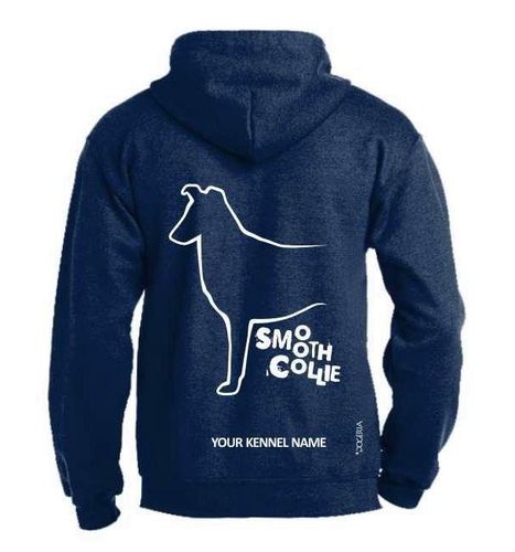 Collie - Smooth, Dog Breed Hoodie Full Zipped Women's & Men's Styles Exclusive Dogeria Design