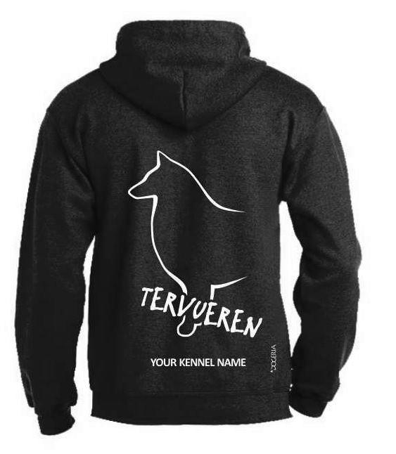 Tervueren Dog Breed Hoodies Women's & Men's Full Zipped Heavy Blend Exclusive Dogeria Design