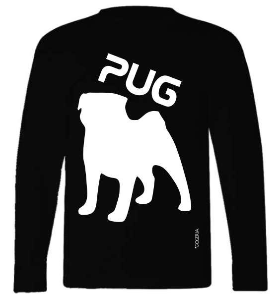 Pug Dog Breed T-Shirts Adult Long-Sleeved Premium Cotton