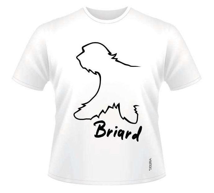 Briard T-Shirts Roundneck Short Sleeve Heavy Cotton