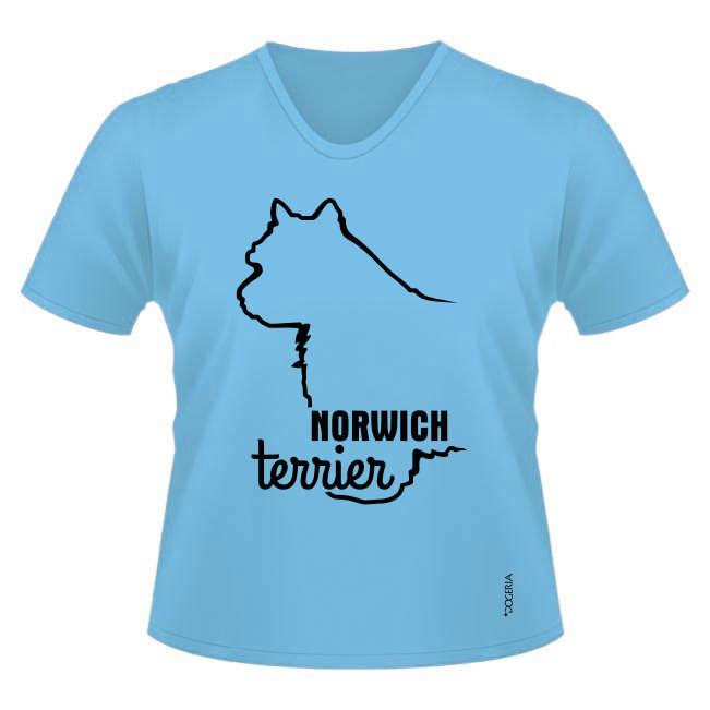 Norwich Terrier T-Shirts Women's V Neck Premium Cotton