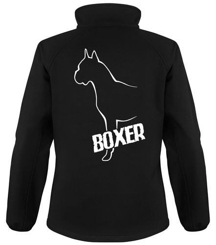 Boxer Dog Breed Design Softshell Jacket Full Zipped Women's & Men's Styles