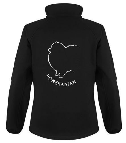 Pomeranian Dog Breed Design Softshell Jacket Full Zipped Women's & Men's Styles