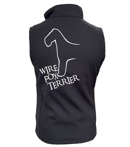 Wire Fox Terrier Dog Breed Design Softshell Gilet Full Zipped Women's & Men's Styles