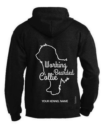 Working Bearded Collie Dog Breed Design Pullover Hoodie Adult Single Colour