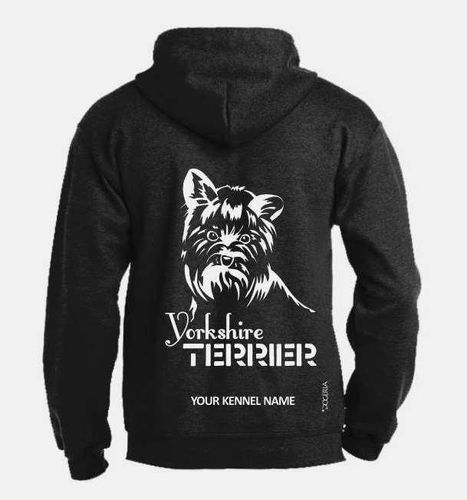 Yorkshire Terrier (Face) Dog Breed Design Pullover Hoodie Adult Single Colour