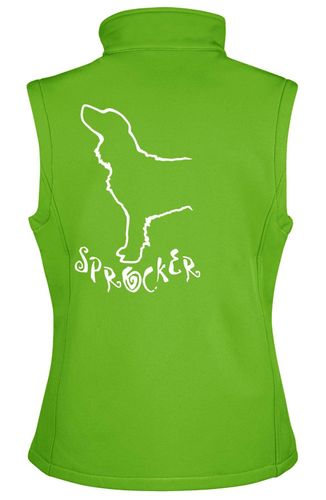 Sprocker hoodie and softshell jacket with spaniel artwork and customisation for dog’s name or club logo