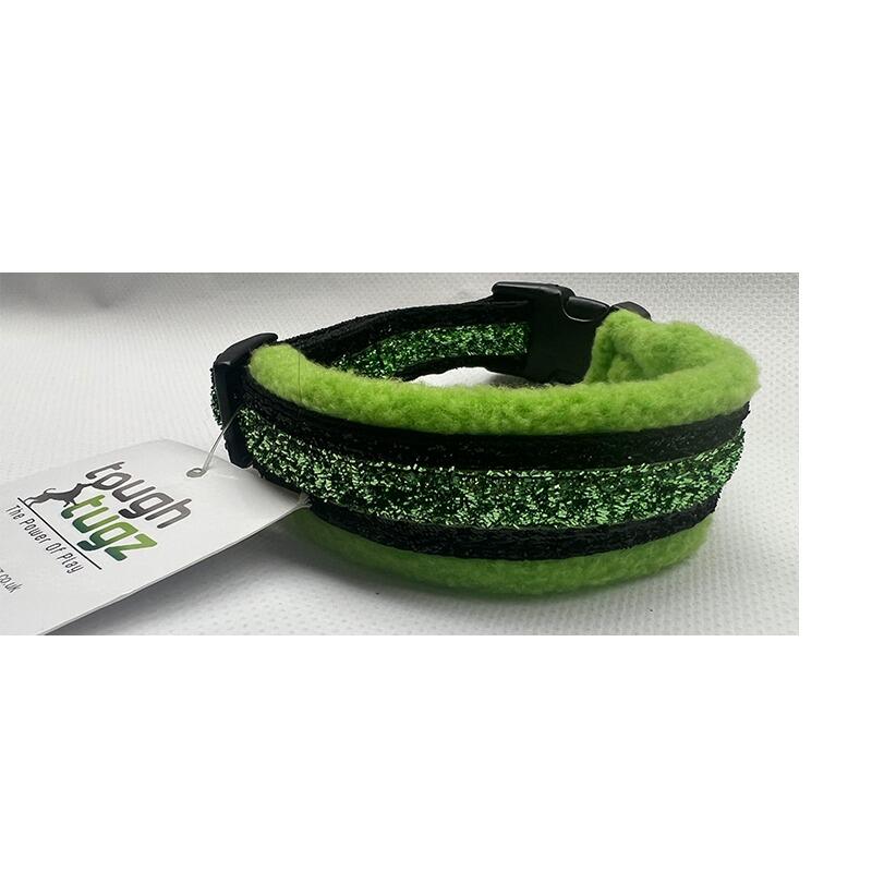 Green Sparkly Fleece Adjustable Collar