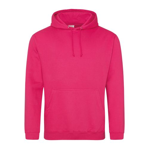 Plain Hot Pink Pullover Hoodie