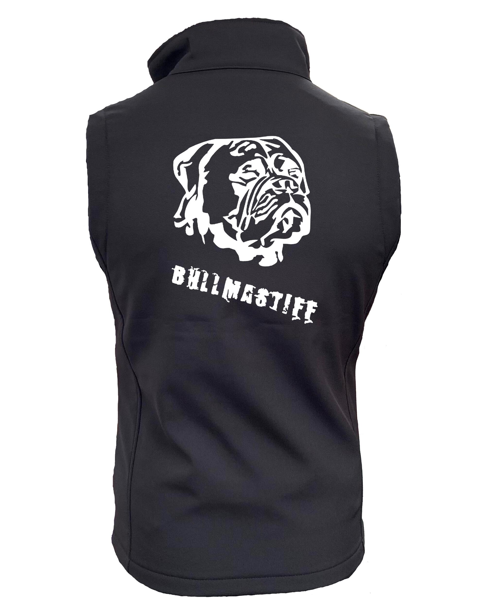 Female Bullmastiff Softshell Jacket Black (White)